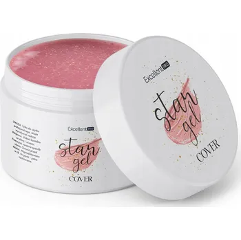Lak na nehty EXCELLENT PRO STAR GEL SE ZLATOU DRŮBEŽÍ STAVEBNÍ GEL COVER 15 g