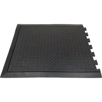 Rohožka Gumová protiúnavová rohož (okraj) FLOMA Comfort Lock TE - délka 71 cm, šířka 79 cm, výška 1,3 cm