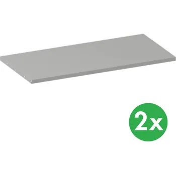 Nábytek Kovona Police ke kovovým skříním, 950 x 500 mm, 65 kg, šedá, 2 ks