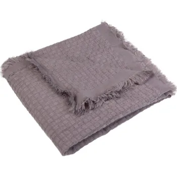 Přehoz na lůžko Douceur d'intérieur Přehoz na sedačku CORALINE, 125 x 150 cm, šedý