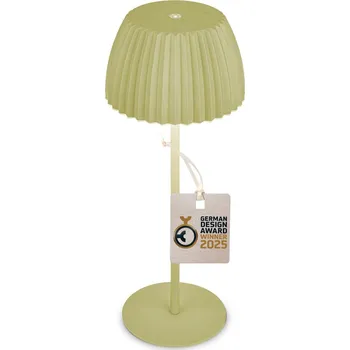 Lampička BRILONER Nabíjecí stolní lampa Riffle - 36,5 cm, 2W, 200lm, IP44, bezdrátová, LED, stmívatelná, dotykový vypínač, zelená - BRILO BRILO 7553019