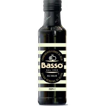 Rostlinný olej Basso Basso Extra panenský olivový olej ochucený - zálivka z olivového oleje s česnekem 250 ml