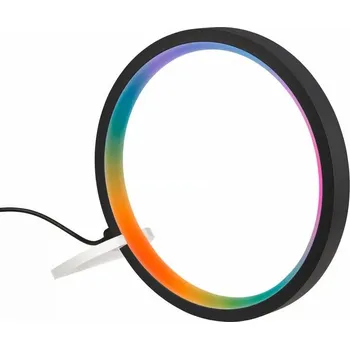 Lampička BRILONER Ring stolní lampička - 3W, LED, stmívatelné, dálkový ovladač, RGBIC, černá - BRILO BRILO 7666015