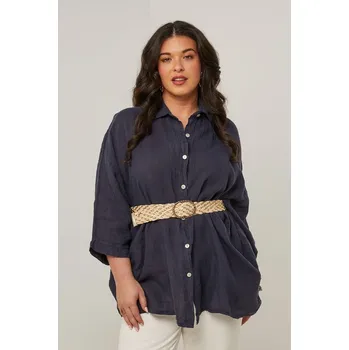 Dámská košile Košile Curvy Lady Dunkelblau 5588047 48/50
