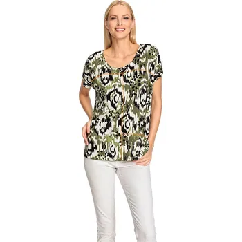 Dámské tričko Tričko Heine Oliv/ Creme/ Schwarz 648258 40