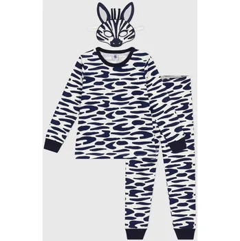 Chlapecké pyžamo PETIT BATEAU Weiß/ Dunkelblau 5625372 152