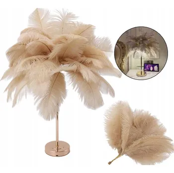 Lampička Dekorativní stolní lampa 30 KUSŮ Peří Lampička