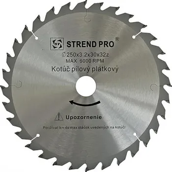 Příslušenství k nářadí Kotouč Strend Pro SuperSaw NWG 250x3,2x30 32T, na dřevo, pilový, SK plátky