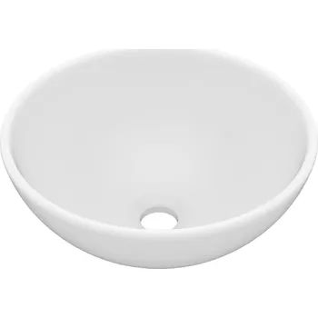 Keramické umyvadlo na desku, bílé matné, 32,5 x 14 cm