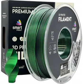 Filament Filament Smart Print Silk PLA Dual Color Černo-Zelený 1KG