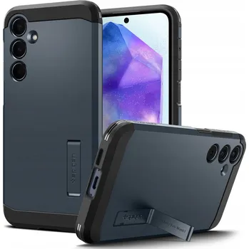 Pouzdro na mobilní telefon Pouzdro zadní kryt Spigen Tough Armor pro Samsung Galaxy A52 5G šedé s podstavcem