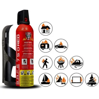 Hasicí sprej SAFE 750 RED 750ml pěnový + držák 75C SAFEHOME