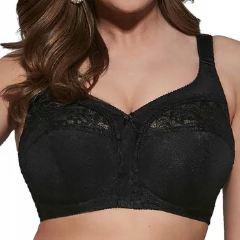 Podprsenka Viki Měkká podprsenka bez kostic, model soft Joanna 577 černá, velikost plus 115D