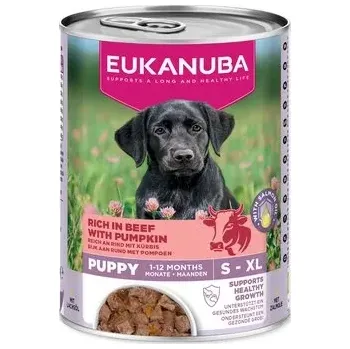 Krmivo pro psa Konzerva EUKANUBA Puppy bohatá na hovězí s dýní 400 g