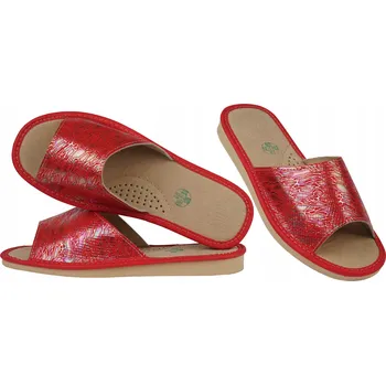 Dámská obuv Dámské kožené Pantofle pohodlné domácí Bamboše s otevřenou špičkou, 36 ks