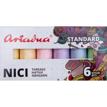 Nit Šicí nitě Ariadna vícebarevné polyesterové 200 m 6 ks