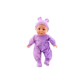 Panenka Miminko zvukové 30 cm fialový obleček