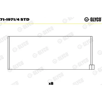 Ojnice Ojniční ložisko GLYCO 71-1971/4 STD