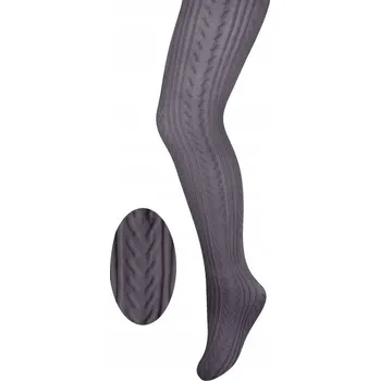 Dívčí punčocháče z mikrovlákna 3D s motivem rybí kosti grafitové Milusie, vel. 68/74