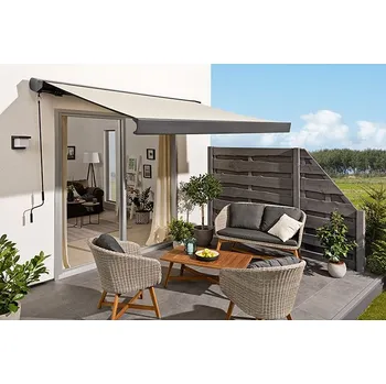 Markýza Sunfun Kazetová markýza Crudo, béžová, šířka: 5m, výsuv: 3m&nbsp;HE-2011 -ANTHRACITE-A512