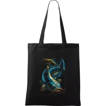 Obrázek sumec a kus stromu - Taška bavlněná - 42 x 38 cm ( Černá )