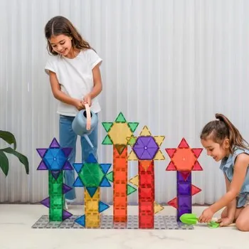 Stavebnice Connetix Magnetická stavebnice - Rainbow Rectangle Pack, 18 ks