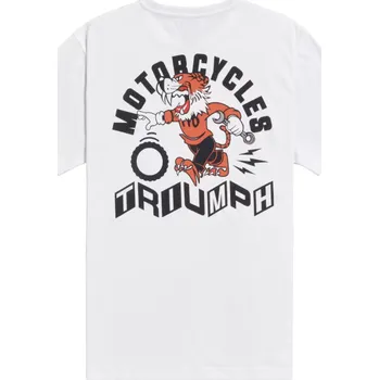 Pánské tričko Triumph Tričko Tiger Pit Stop Tee White – M