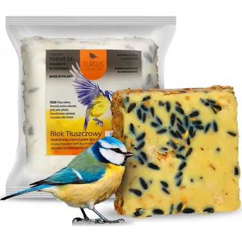 Krmivo pro ptáka TUKOVÝ BLOK PRO VOLNĚ ŽIJÍCÍ PTÁKY SE SEMÍNKY NA ZIMU SMĚS KRMIVO 300G