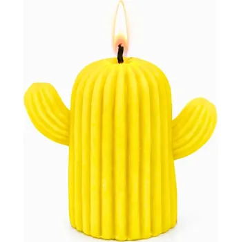 Svíčka Vonná svíčka Kaktus | 55 g | Svíčkománie3D | Barva: Žlutá
