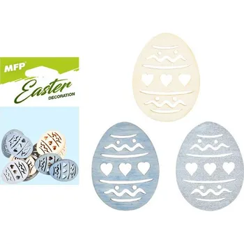 Velikonoční dekorace Velikonoční dekorace vejce přírodní 12ks 4cm 942637