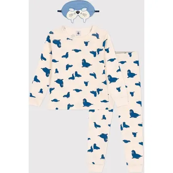 Chlapecké pyžamo PETIT BATEAU Creme/ Blau 7403190 152