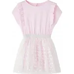Šaty pro děti s volánky, světle růžové, velikost 104