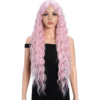 Paruka Joedir 30" Dlouhá Vlnitá Syntetická Paruka 100 CM Růžová