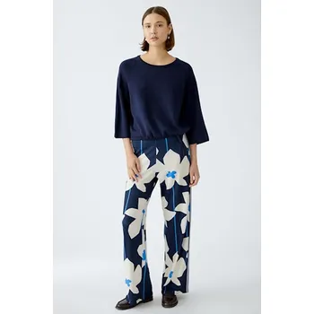 Dámské kalhoty Oui Dunkelblau 3530380 40