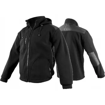 Pánská mikina Černá pracovní fleecová mikina Nexo s kapucí Mikina fleecová s kapucí 400 g/m² černá 3XL