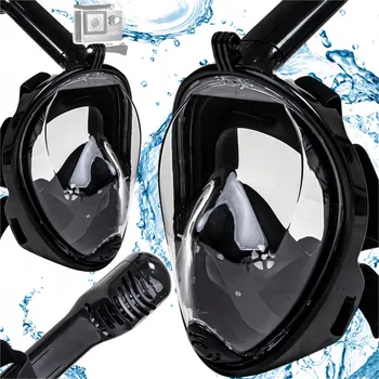 Potápěčská maska Potápěčské Brýle Gotel celoobličejová s trubičkou černá L/XL