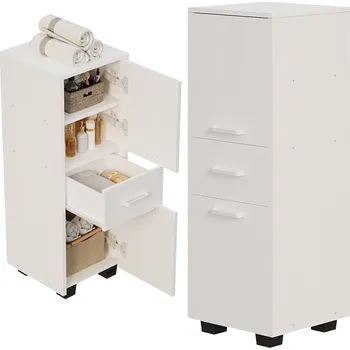 Komoda SZAFKA REGAŁ SŁUPEK 2 DRZWI FUNKČNÍ SE ZÁSUVKOU MODERNÍ LOFT 86 CM