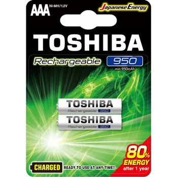 Článková baterie Nabíjecí Baterie Toshiba AAA (R3) NiMH 950 mAh 2 ks
