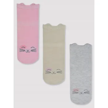 NOVITI Protiskluzové dívčí ponožky z bavlna, velikost 27-30