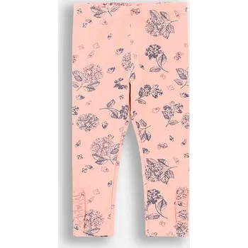 Dámské legíny Legíny pro dívky Pudrová Růžová s květinami, velikost 074 Coccodrillo ZC4
