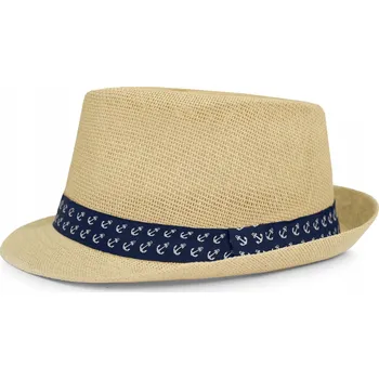 Klobouk Letní pánský klobouk béžový TRILBY 61 Pako Jeans
