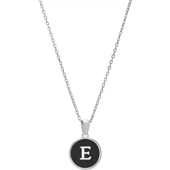 Módní doplněk Originální ocelový náhrdelník s písmenem E Troli