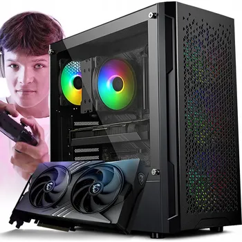 Stolní počítač Počítač Ryzen 5 5600, RTX 5060, 16 GB RAM, 1 TB SSD, WiFi, Windows 11