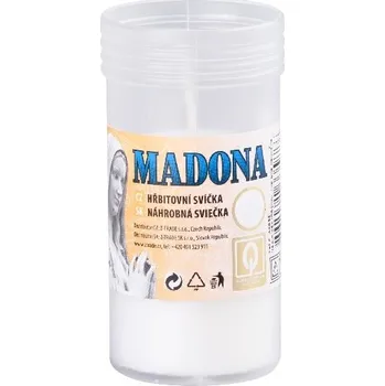 Svíčka Madona vklad 70g ~1 den bílá lisovaná - VÝPRODEJ
