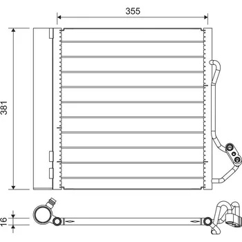 Výparník klimatizace Kondenzátor, klimatizace VALEO 822741