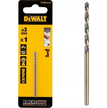 Vrták Vrták do kovu BLACK GOLD 3 mm DEWALT