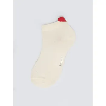 Dámské ponožky BIG STAR Dámské Kotníkové Ponožky z viskózy se srdíčkem bílé Lovelia 100, velikost 39-42