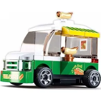 Stavebnice Sluban Sluban Stavebnice Power Bricks - Natahovací autíčko: Hotdog vůz