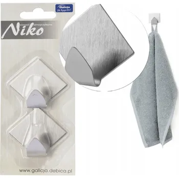 Věšák Háček bez vrtání Galicja šedý