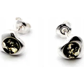 Náušnice STŘÍBRNÉ NÁUŠNICE S JANTAROM